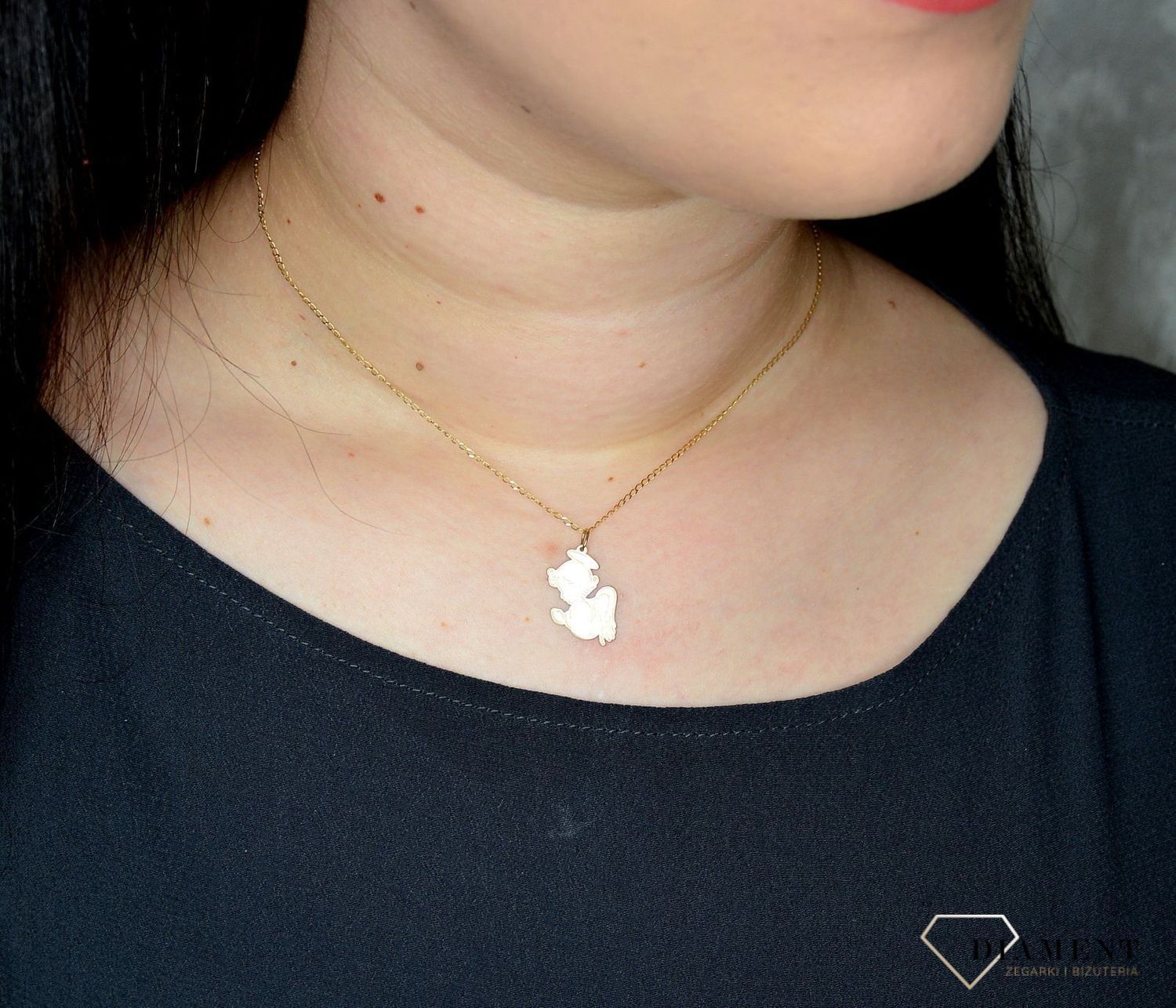 Złoty łańcuszek 585 pancerka 1 mm DIA-LAN-3131-585 1mm (1).jpg